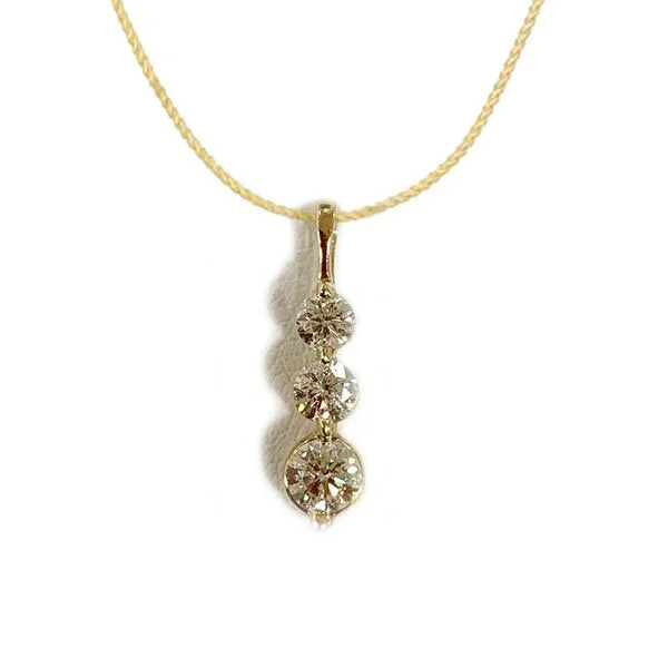 Women’s thick chain necklace-14k Yellow Gold Diamond Pendant