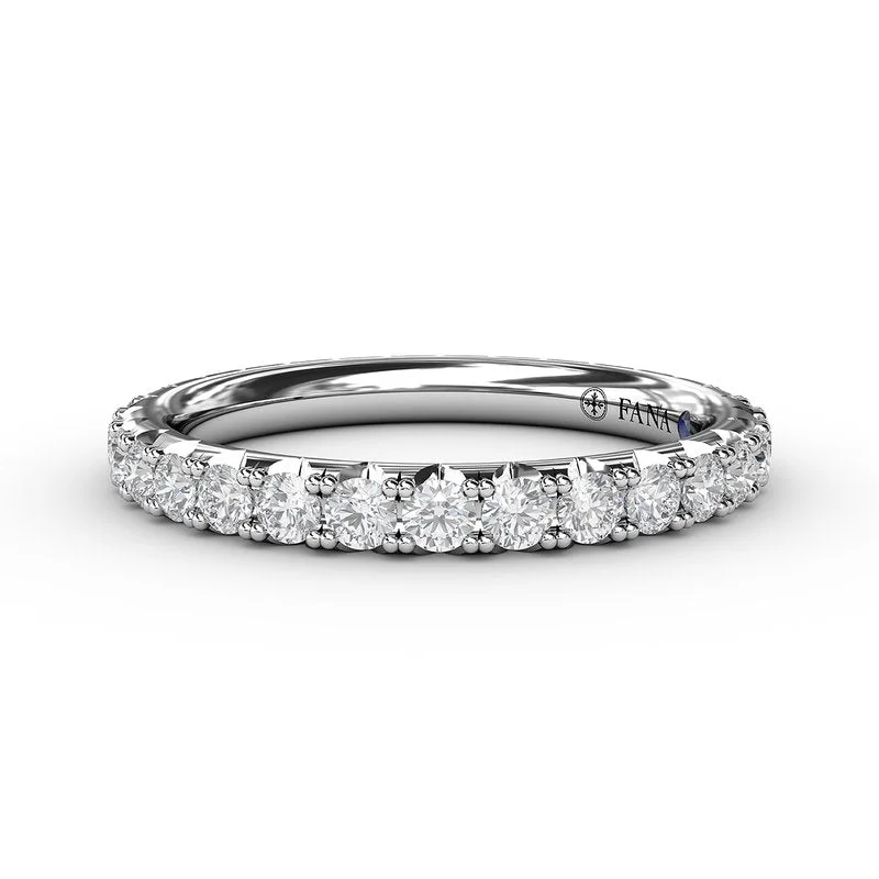 Women’s cushion-cut diamond engagement ring-Chunky Pave Diamond Anniversary Band W6106