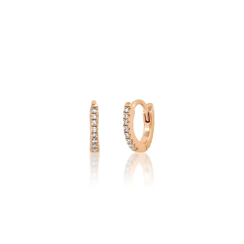 Women’s luxury hoop earrings-Diamond Huggies