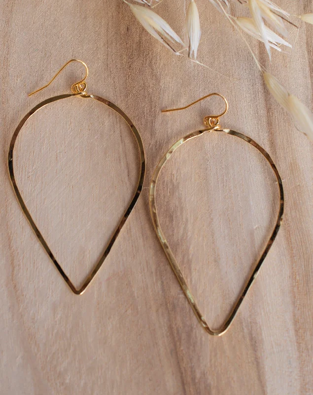 Women’s celestial earrings-Denise Tear Drop Earrings ~Gold Plated or Silver Plated ~ SME095