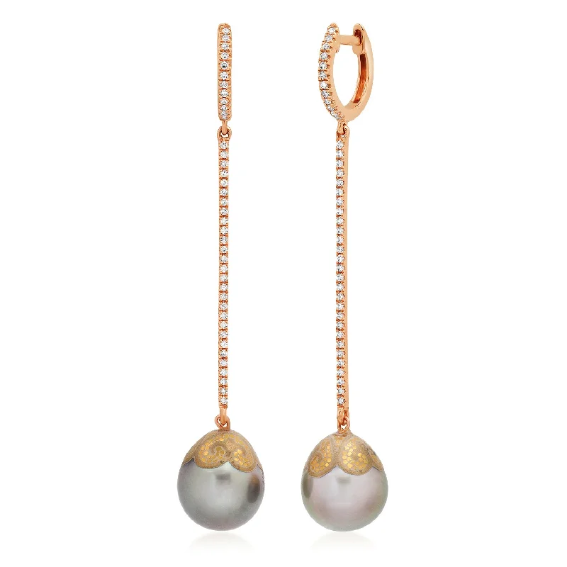 Women’s stud earrings-Pearl Drop Earrings