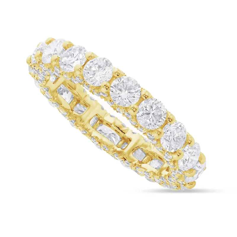 Women’s luxury diamond engagement ring-14K Gold 3.35ct U Prong Diamond Eternity Band