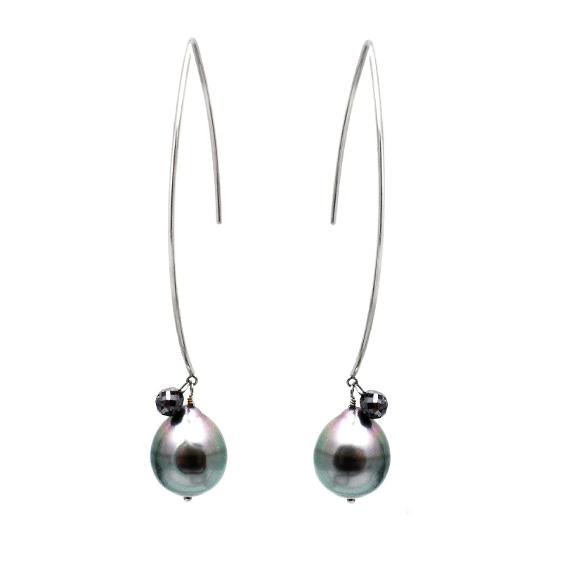 Women’s moonstone earrings-Pearl Drop Earrings