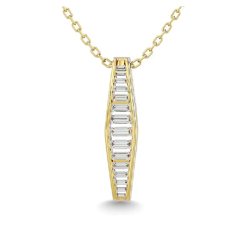 Women’s wedding necklace-Diamond 1/3 Ct.Tw. Fashion Pendant in 14K Yellow Gold