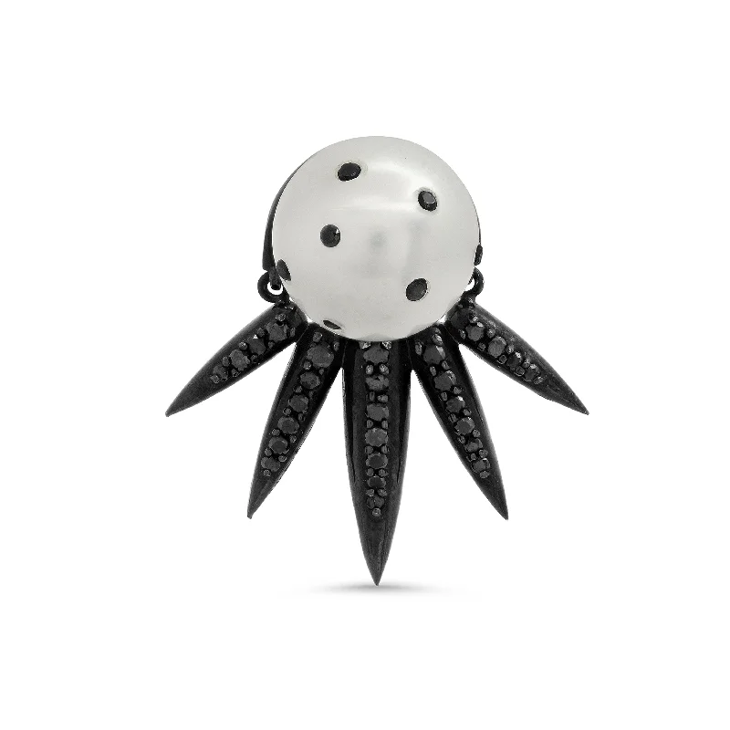 Women’s teardrop earrings-Pearl Spike Jacket