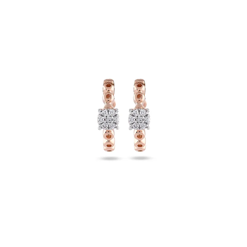 Women’s luxury earrings set-Hollow Bubble Diamond Hoop earrings