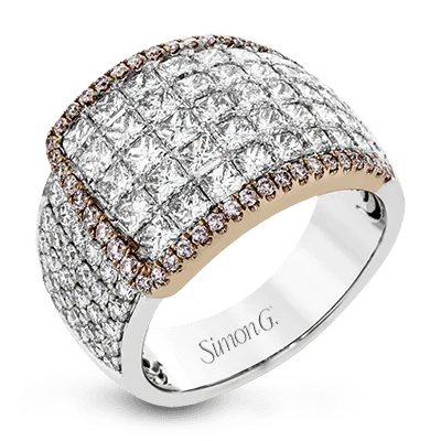 Women’s modern engagement ring-Simon-Set Right Hand Ring In 18k Gold With Diamonds MR2916