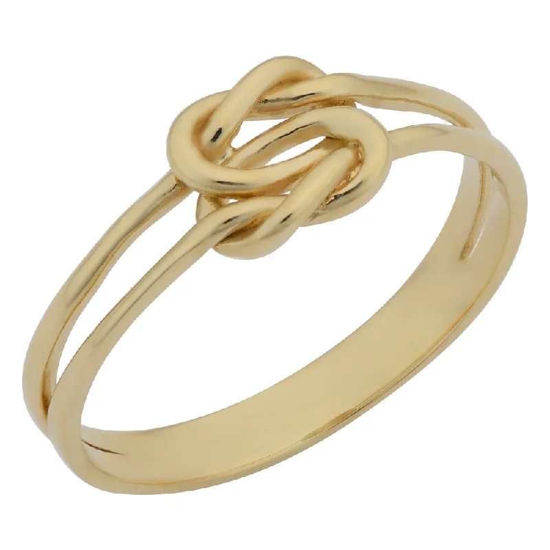 Women’s luxury wedding ring-Fremada 14k Yellow Gold High Polish Double Love Knot Ring