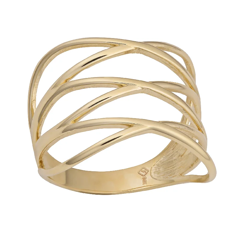 Women’s promise ring-Fremada 14k Yellow Gold Women's Highway Ring